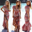 Duopindun Women Off Shoulder Strapless Floral Slit Ladies Summer Beach Long Maxi Dress New duopindun kopen in de aanbieding Duopindun Women Off Shoulder Strapless Floral Slit Ladies Summer Beach Long Maxi Dress New duopindun kopen in de aanbieding