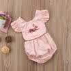 Los niños recién nacidos de la niña de color rosa animal mameluco mono traje trajes ropa