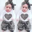 AU Stock Newborn Baby Girls Romper pantalones de leopardo Diadema Trajes Ropa 0-24M