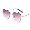 Nueva Llegada Amor Corazón Gafas de sol para Mujeres Moda Sin Montura Gafas de Sol para viajes Cute Sexy Candy Colors Ladies Eyewear UV400