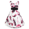 Gbtiger Vintage Sweetheart Neck Painting Print Flare Dress gbtiger kopen in de aanbieding