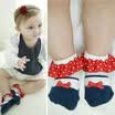 Baby Girl Lace Ruffle Frilly Calcetines antideslizantes Infant Toddler Newborn Slipper 0-4Y