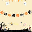 Meihuid Halloween Decor Pumpkin Skull Flag Bunting Party Decoration Props Diy 2M meihuid kopen in de aanbieding