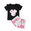 2 UNIDS Niños Pequeños Bebé Niña Traje de Verano Ropa Ropa Tops Pantalones Cortos Set UK