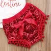 Cute Newborn Baby Girls Tops Romper Bowkont Shorts Lentejuelas Trajes Conjunto de ropa