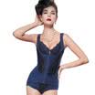 Yi Yan Li children Siamese body sculpting body care chest chest abdomen hip hip body postpartum slimming triangular models body underwear female LT139 luxury treasure blue M