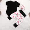 Bebé recién nacido princesa Crown Print mamelucos pantalones diadema 3pcs conjunto de trajes