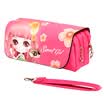 Shazer Culture Simple Cartoon Large Capacity Canvas Pencil Bag - Sweetheart Girl Children Student Student Pencil Bag Stationery Rose