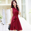 Joy Collection A Morning 2017 Korean Version Of The Skirt Female Fashion Waist Was Thin Large Size Sleeveless V Neck Yarn Dress Summer S62A0077A3S Wine Red joy collection kopen in de aanbieding Joy Collection A Morning 2017 Korean Version Of The Skirt Female Fashion Waist Was Thin Large Size Sleeveless V Neck Yarn Dress Summer S62A0077A3S Wine Red joy collection kopen in de aanbieding