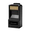 CNCOB CN-104E11 CNCOB-01-63AC engineering network line Gigabit crystal head six types of non-shielded gold-plated RJ45 network connector 8-core race steel material turn black 30 bag