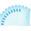 Effective deli 5505 A4 Transparent buttoned button bag Blue 10 loaded