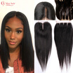 Cy May Hair Brazilian Straight Closure Bleached Knots 3 Way Part Middle Free Human Piece Lace cy may hair kopen in de aanbieding