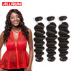 Allrun Brazilian Virgin Hair Loose Wave 3 Bundles Weaving 100 Human Weave 100G Per Bundle allrun kopen in de aanbieding