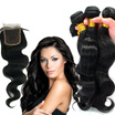Qdkzj 9A Body Wave Human 3Pcs Hair Bundles With Closure Brazilian 4X4 Lace Free Fedex Shipping qdkzj kopen in de aanbieding Qdkzj 9A Body Wave Human 3Pcs Hair Bundles With Closure Brazilian 4X4 Lace Free Fedex Shipping qdkzj kopen in de aanbieding