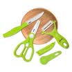 Enssu Children Ceramic Tableware Cutlery Set Combination Baby Baby Food Scissors Baby Newborn Food Scissors ES3001