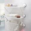 Jingdong Supermarket Shuangqing home sucker double towel rack bathroom storage house towel rack SQ-1863
