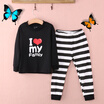 Canis New Cute Baby Kids Girls Boys Soft Cotton Striped Pajamas Pyjamas Sleepwear Set canis kopen in de aanbieding