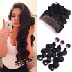 Iueenly Lace Frontal Closure With Bundles Brazilian Body Wave Virgin Hair Human iueenly kopen in de aanbieding