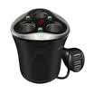 SOLAM Creative cup type car bluetooth hands free kit MP3 player FM transmitter with cigarette lighter extension 3 USB charger