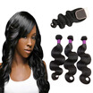 Passion Brazilian Body Wave 3 Bundles 8A Virgin Hair With Closure Soft Human Weave passion kopen in de aanbieding