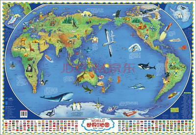 

儿童房专用挂图·世界知识地图（对开）