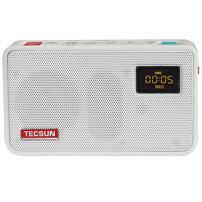 

Tecsun ICR-100 Радиорекордер Цифровая аудиоплеерная карта Радио репитер Звук (серебро)