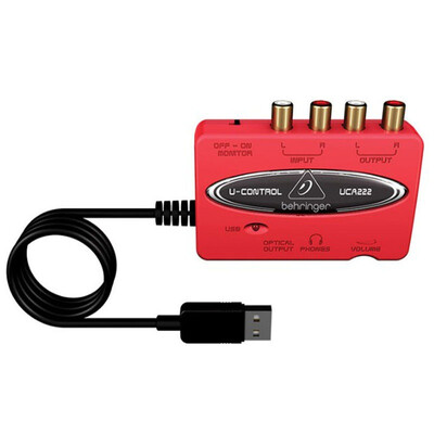 

BEHRINGER UCA222 профессиональная звуковая карта USB экономичная цена, простая работа, высокое качество звука