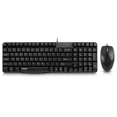 

Rapoo X125 Wired Mouse Keyboard Set Проводная клавиатура Мышь Set Wired Mouse Set Компьютерная клавиатура Black