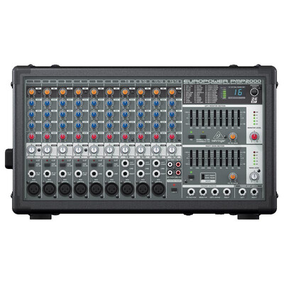 

Behringer PMP2000 Powered Mixer (2x350 Вт мощность 100 эффектов двойное 9-полосное выравнивание 9 слов динамическое / пение конференция свадебная пресса и т.д.)