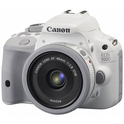 

Комплект Canon EOS 100D SLR (объектив EF 40 мм f / 2.8 STM) белый