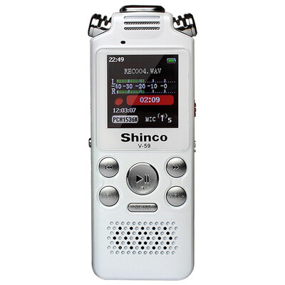

Shinco V-59 8G Recorder Профессиональный HD Remote Noise Reduction Защита паролем Аудиозапись MP3-плеер Слоновая кость Белый