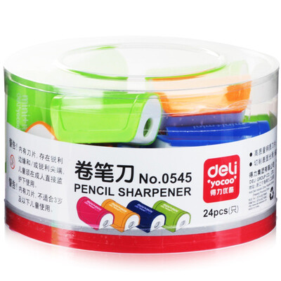 

(Deli) 0545 мода прекрасный цвет выдвижной тип точилка для карандашей 24 / трубчатый цвет случайный