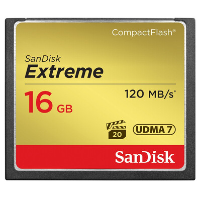 

Скорость SanDisk (SanDisk) 16GB Скорость чтения записи 120МБ / с предельной скорости CompactFlash карты UDMA7 CF карты 60Mb / с