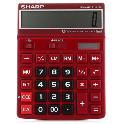 

Sharp (SHARP) EL-8128-RD больших символы экрана ключ национальная патентная защита для большого бизнеса офисного калькулятора (красное вино)