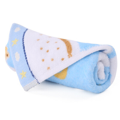 

Золотые хлопчатобумажные ткани разрезают кашемировое мультяшное маленькое полотенце синего синего установленного T1101 52 * 27 см