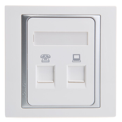 

Simon Electric (simon) S55229S телефон плюс компьютер гнездо 58 серия 86 гнездо типа переключатель (элегантный белый)