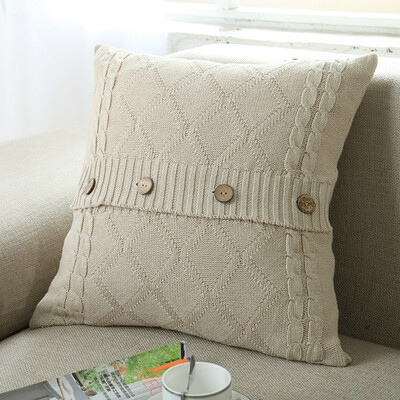 

100 Cotton Knit Pillowcase Home&Car Cushion without Core