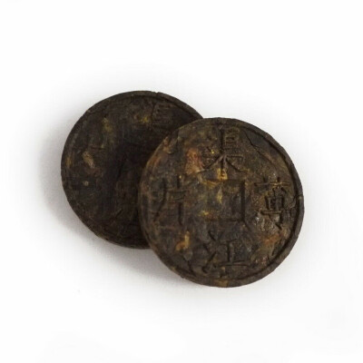 

Qu Jiang Flakes Coin-shaped China Hu Nan Anhua Hei Cha Mini Dark Tea Cake