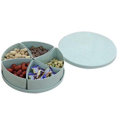 

Dried Fruit Snack Plate Living Room Kitchen Removable Sub-grid PP Fruit Tray Plastic Cover