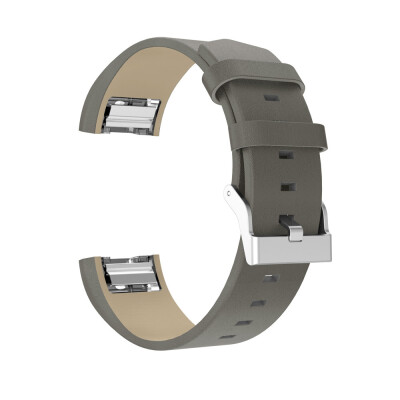 

〖Follure〗Shiny Leather Wristband With Metal Connectors For Fitbit Charge 2