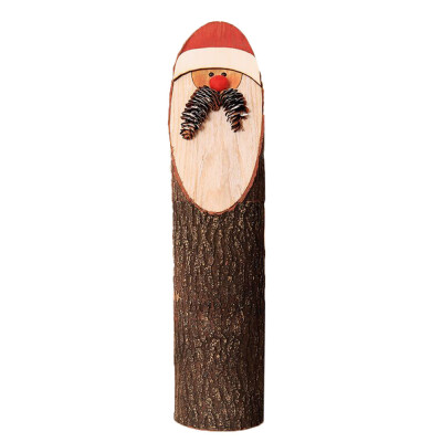 

Tailored Christmas Wooden Pile Snowman Desktop Decoration Home Party Ornaments