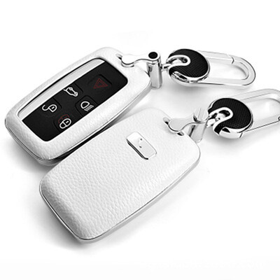 

Leather Car Key Case For Land Rover Range Rover Evoque Freelander 2 Discovery 34 Jaguar XF Car Key Cover Shell Car Keychain
