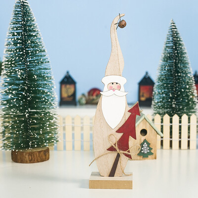 

Wood Santa Claus Christmas Tree Ornament Wooden Ornaments Xmas Noel Decoration