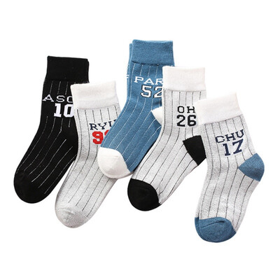 

Winter Spring 5Pairs Baby Kids Boys Cute Cartoon Socks Newborn Infant Toddler Soft Cotton Sock Comfortable Ankle Socks For 3-15Y