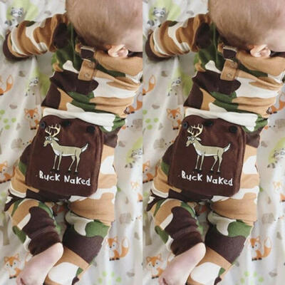 

AU Christmas Newborn Baby Boys Girl Long Sleeve Romper Bodysuit Xmas Clothes Set