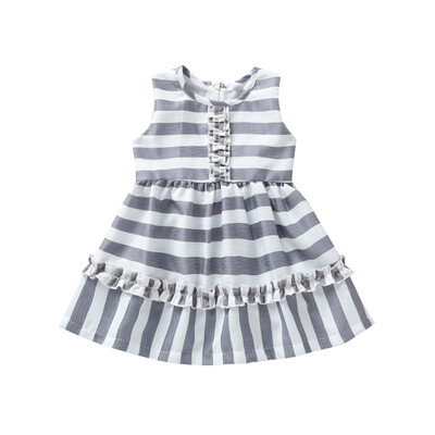 

Summer Girl Princess Dress Casual Fashion Baby Girl Cute Striped Sleeveless Princess Dress Kids Clothing