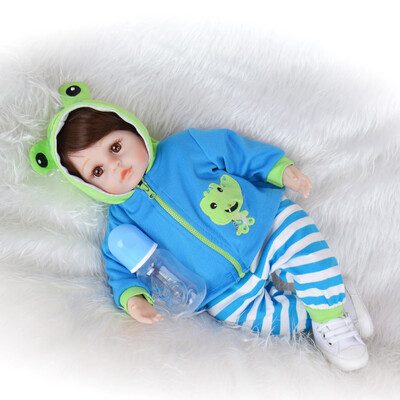 

48cm Newborn Baby Doll Silicone Soft Cloth Body Toddler Girl Girl Princess Kid Fashion Babe Newborn Doll