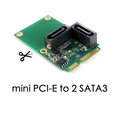 

SATA 6G 2-Port PCI Express Controller Card Network Card PCI-E To SATA30 2xSATA3 Cable