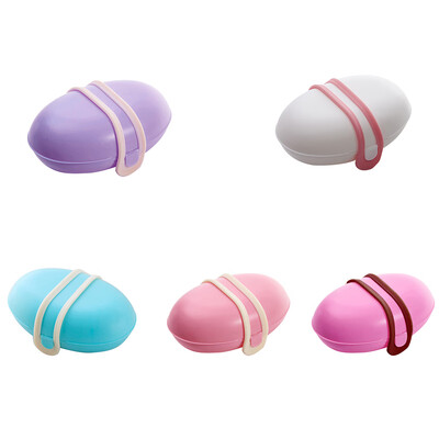 

Kitchen Bathroom Oval Soap Holder Mini Case Lock Portable Shower Travel Soap Box Container