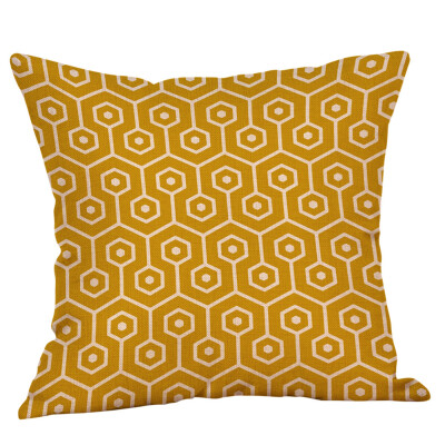 

JPGIF Mustard Pillow Case Yellow Geometric Fall Autumn Cushion Cover Decorative